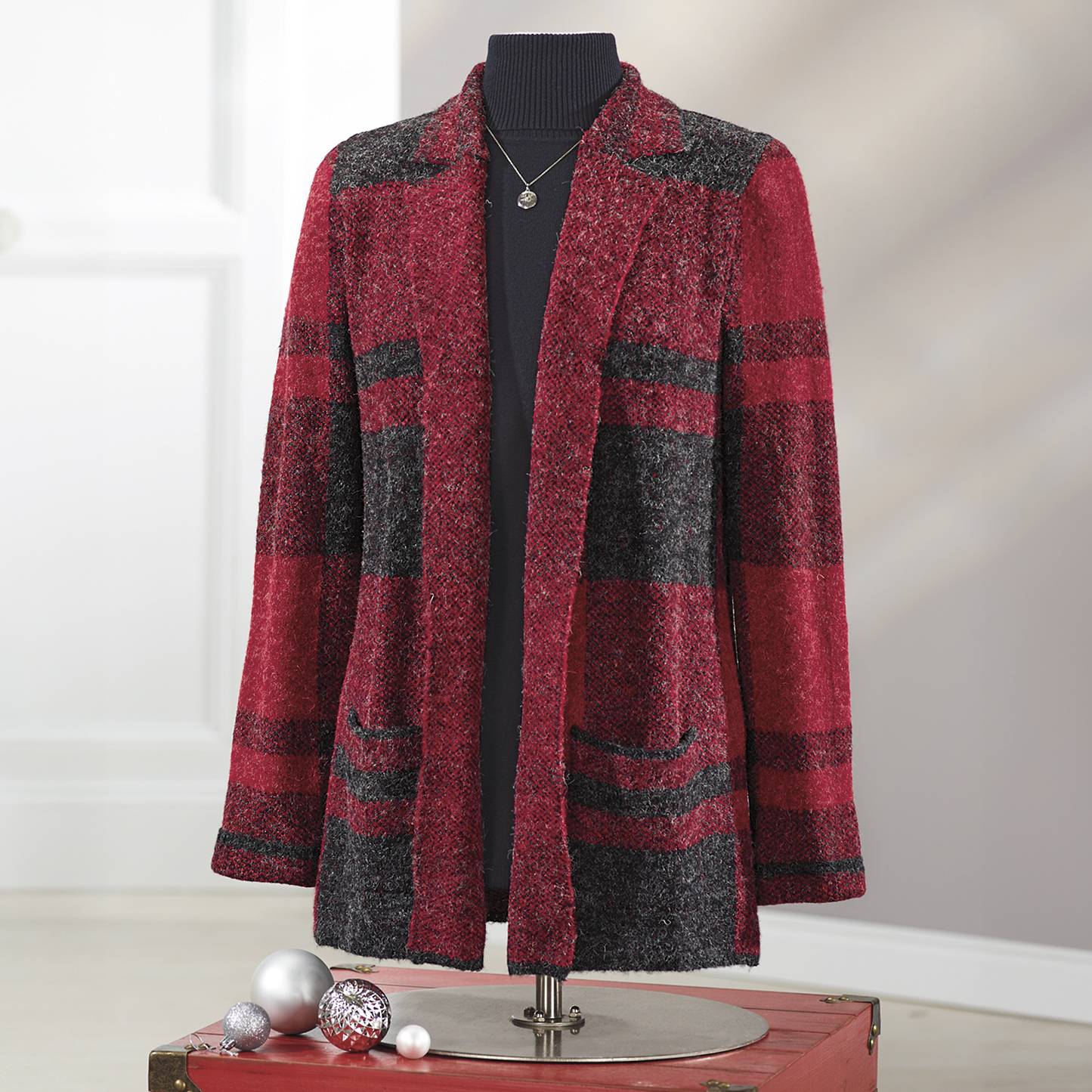 Supersoft Plaid Cardigan - Northstyle Catalog