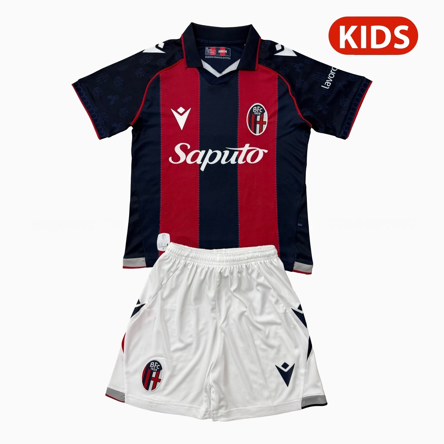 Bologna 26-27 Home Red Blue Kids Kit - UnitedFutballJersey