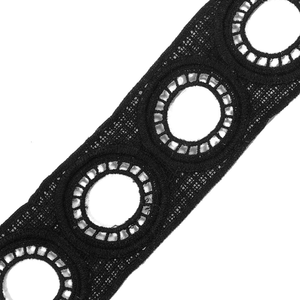 Black Geometric Venise Lace - 2