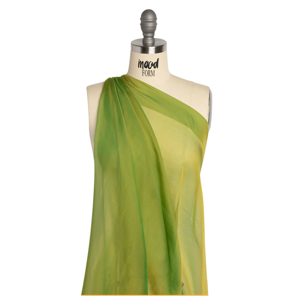 Chiffon-Like Silk Voile - Gold and Kelly Green Iridescent - Adelaide Collection - Joann Fabrics