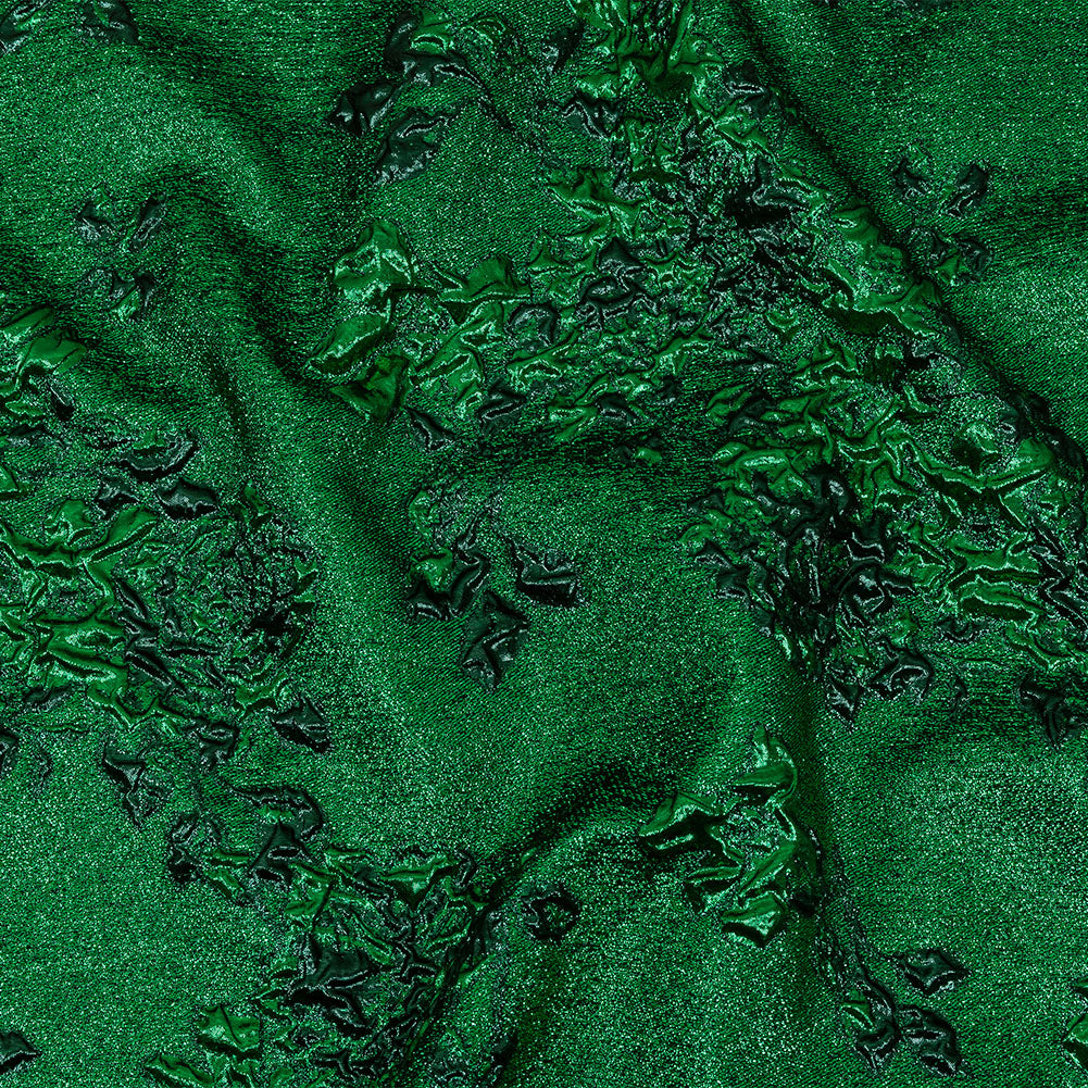 Metallic Emerald and Forest Floral Luxury Brocade - Joann Fabrics
