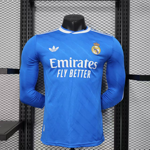 2025/2026  Long Sleeve Player Version Real Madrid Third Away Football Jersey 1:1 Thai Quality