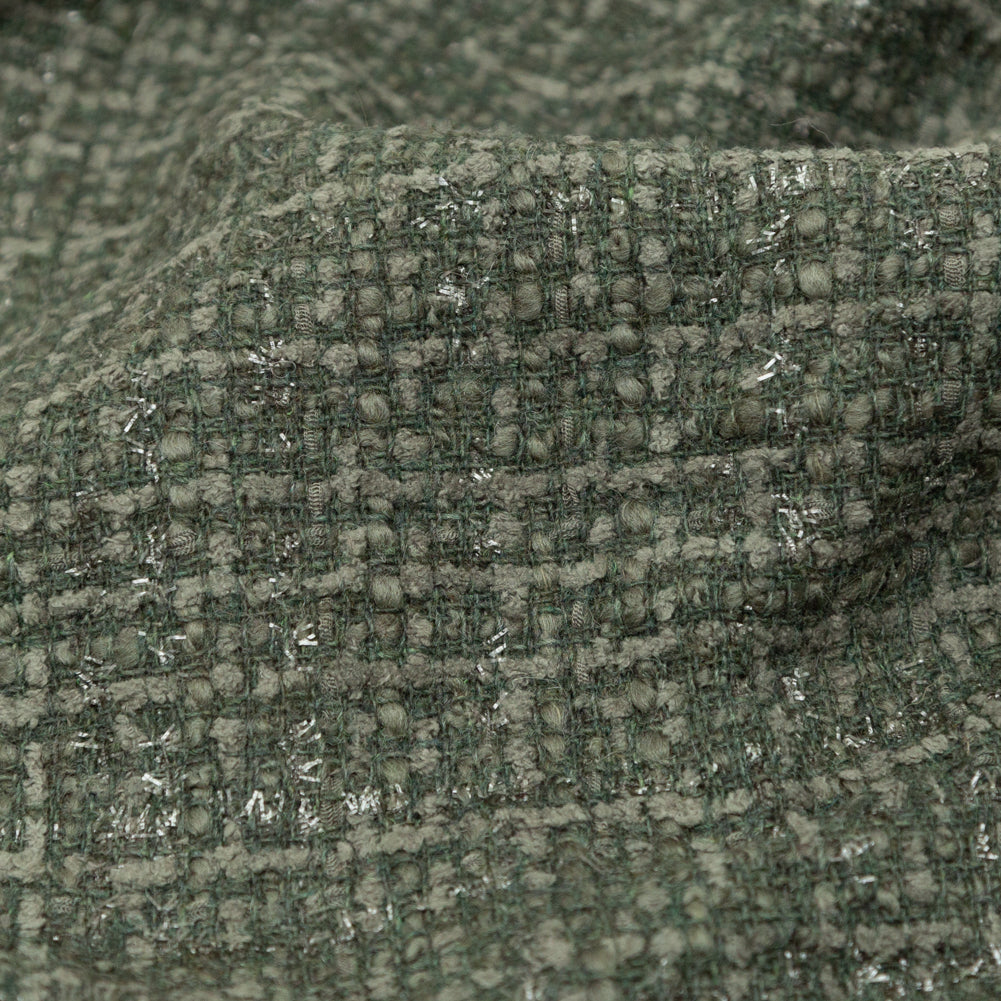 Metallic Olive Wool Tweed - Joann Fabrics