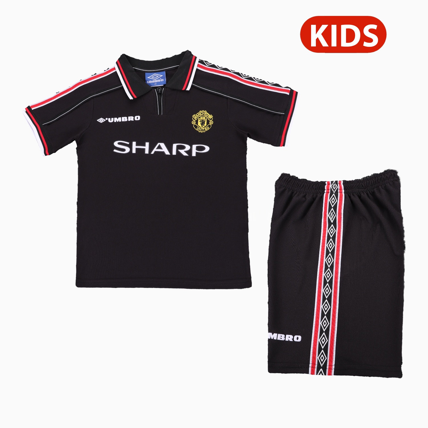 Retro Manchester United 1998-99 Away Kids Kit - UnitedFutballJersey