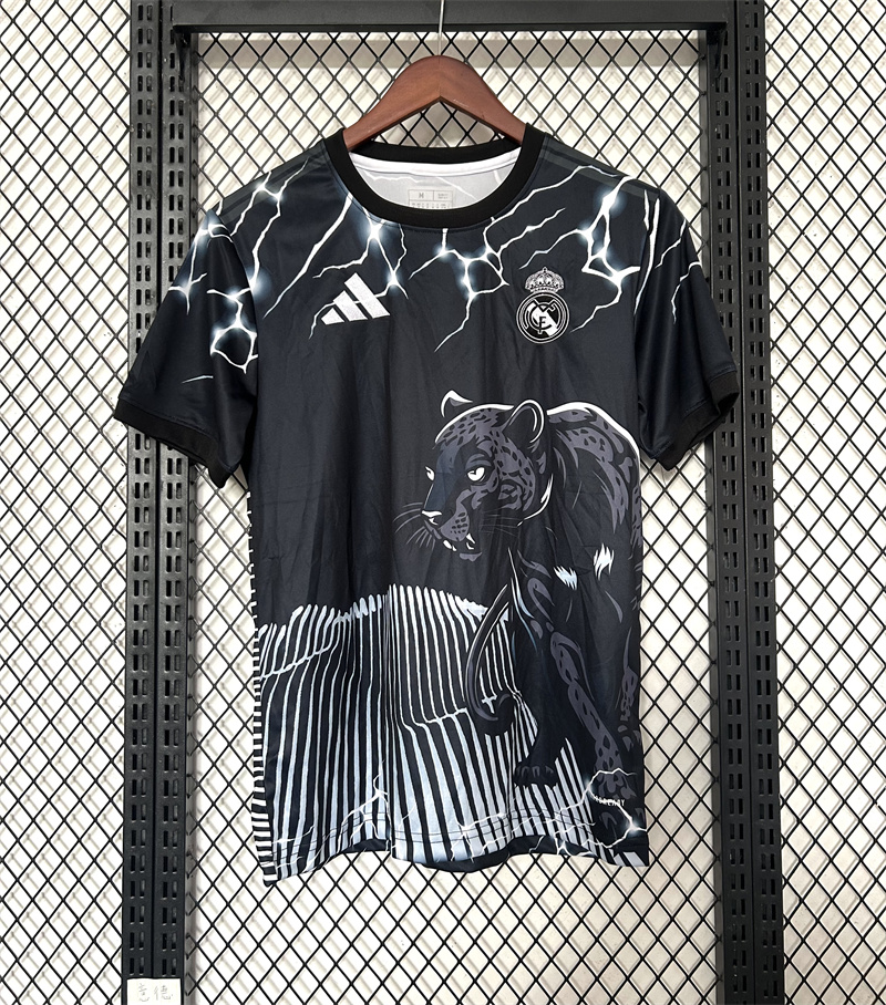 2024/2025 Real Madrid Leopard Special Edition Jersey Black 1:1 Thai Quality