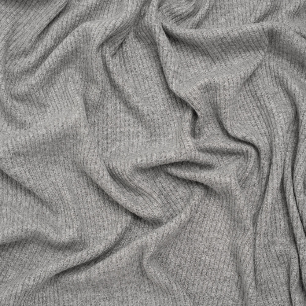 Brushed Cozy Stretch Viscose 2x2 Rib Knit - Light Gray - Deadstock - Joann Fabrics