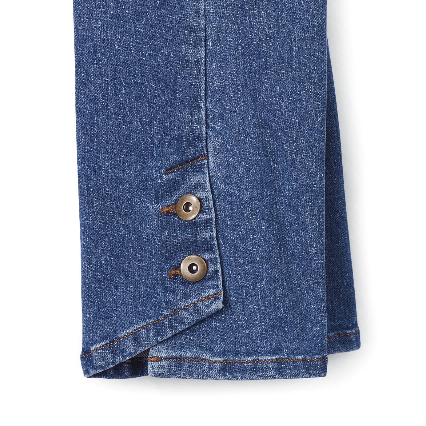 Slim-Sation Button Hem Cropped Jeans - Northstyle Catalog