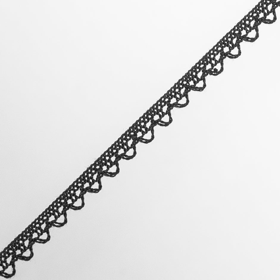 Black European Crochet Trim - 0.25