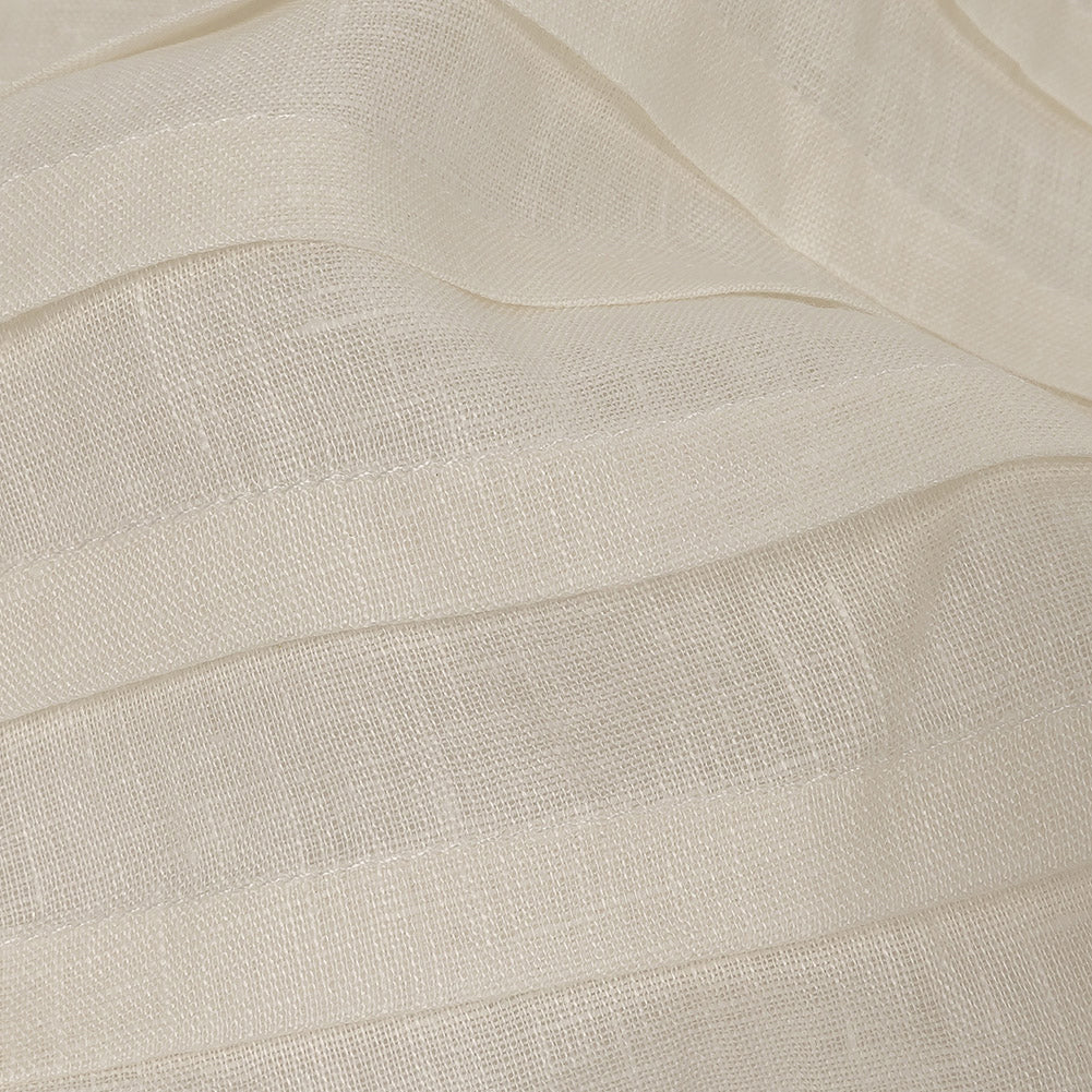Famous Australian Designer Ivory Pintucked Pleats Linen Woven Panel - Joann Fabrics