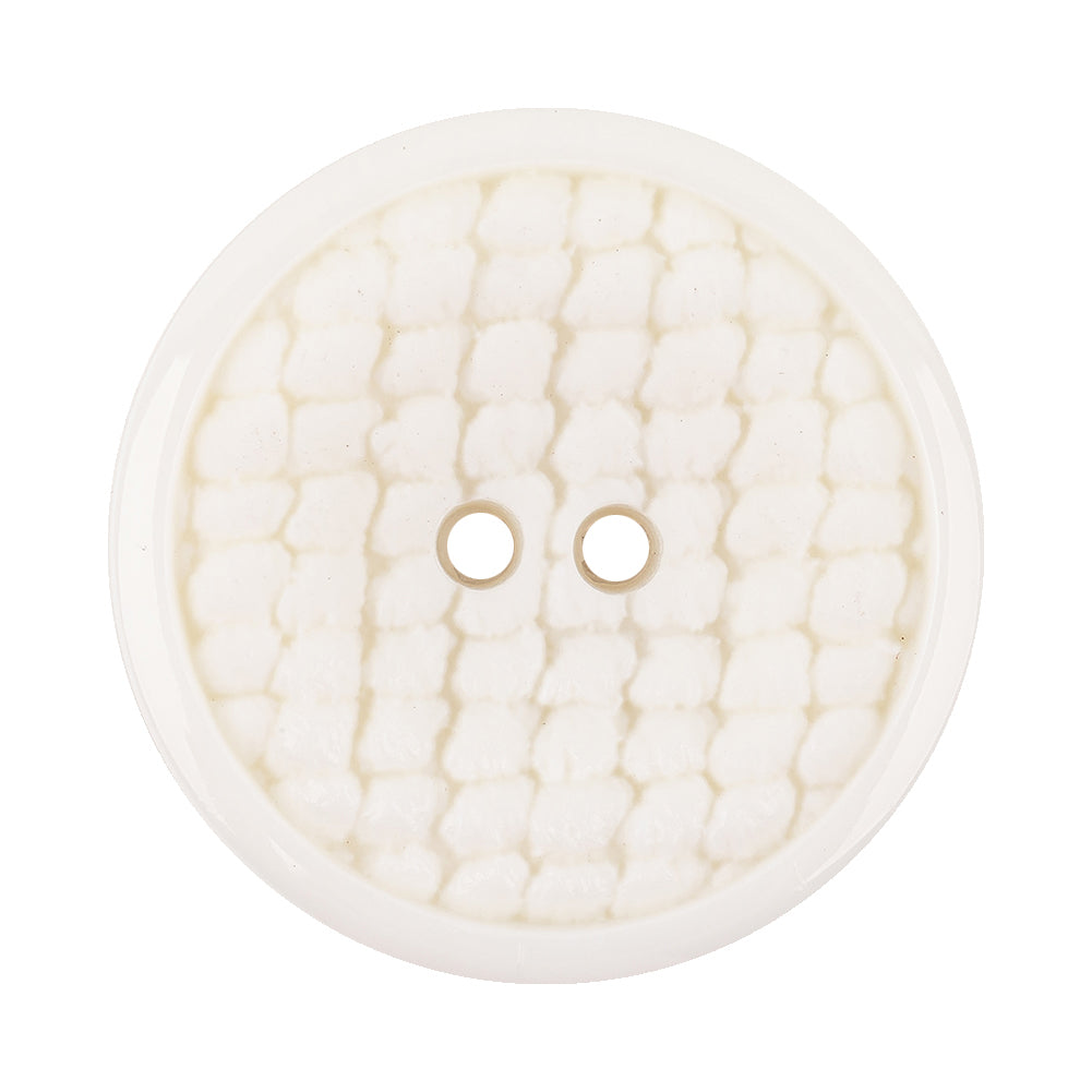 Italian White Abstract Textured Plastic Jacket Button - 54L/34mm - Joann Fabrics