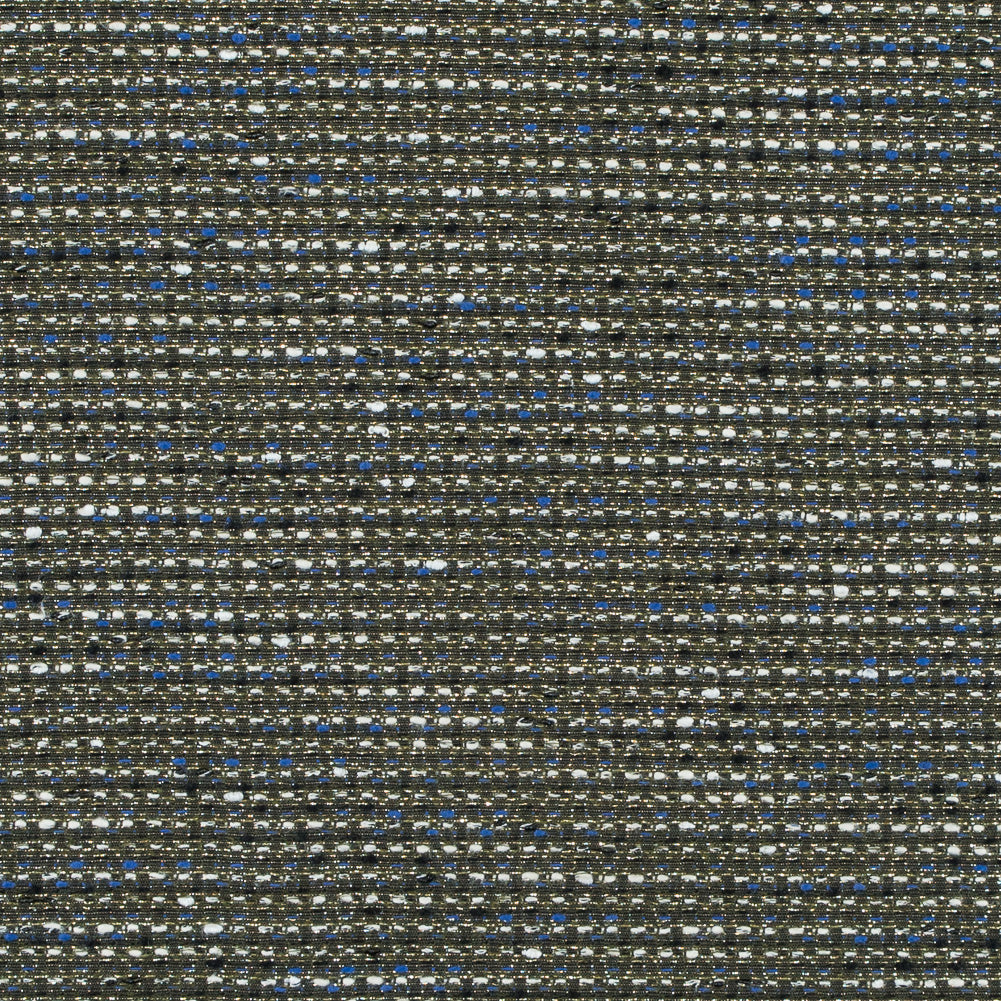 Jay Godfrey Royal Blue and Metallic Gold Reversible Tweed - Joann Fabrics