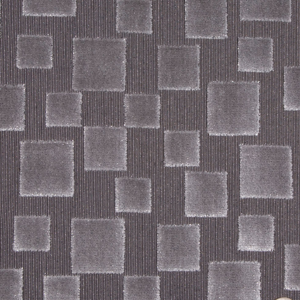 Charcoal Gray/Light Gray Geometric Velvet - Joann Fabrics