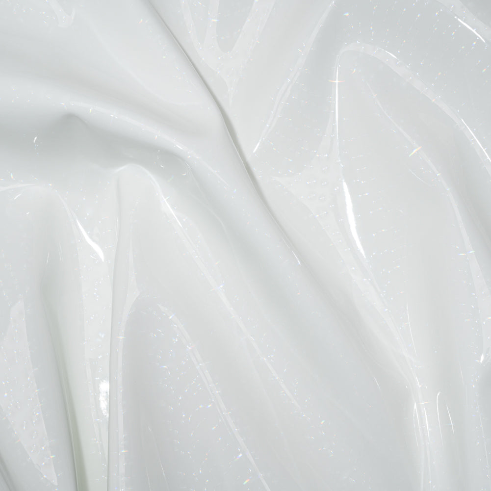 Holographic 3D Faux Patent Leather - Ivory Bubble Dots - Joann Fabrics