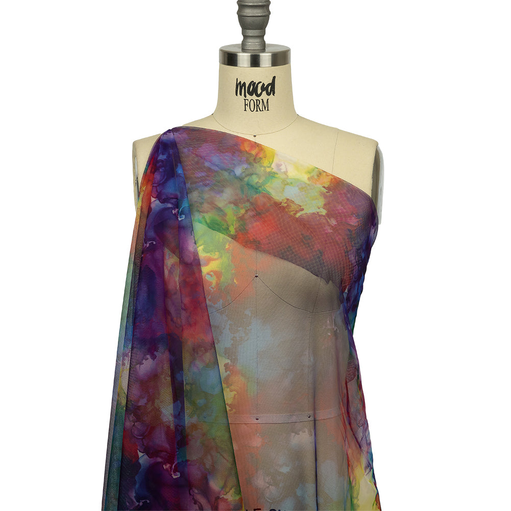 Rainbow Splash Watercolor Printed Tulle - Joann Fabrics
