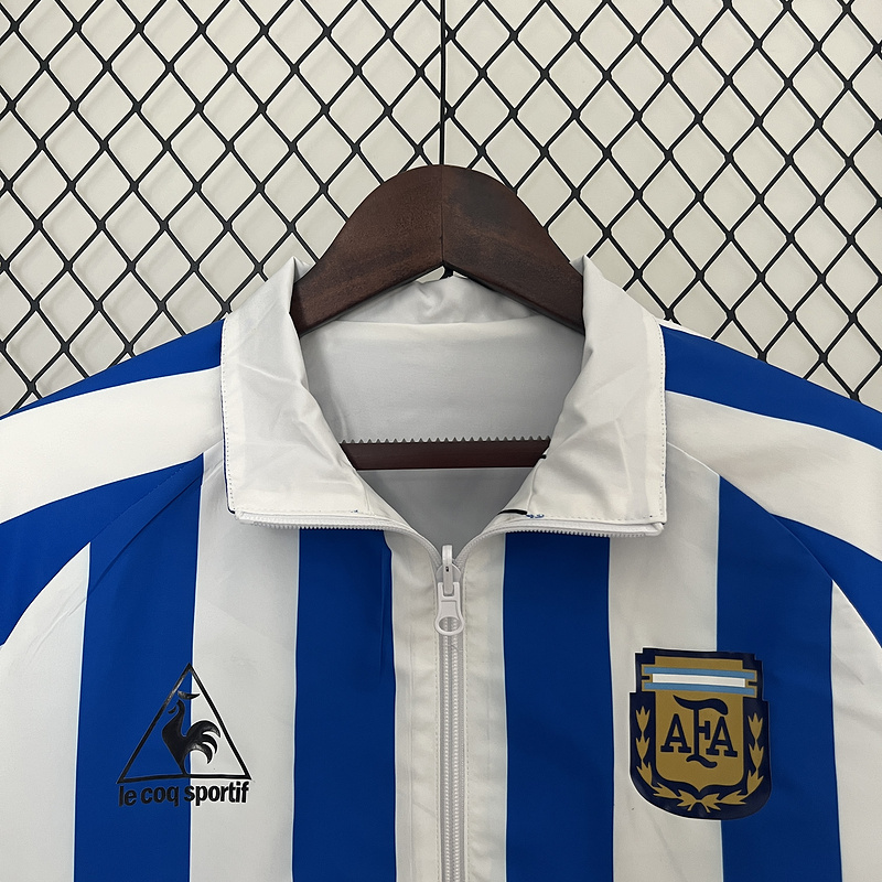 2024 Argentina Reversible Windbreake(white-blue) Soccer Jersey 1:1 Thai Quality
