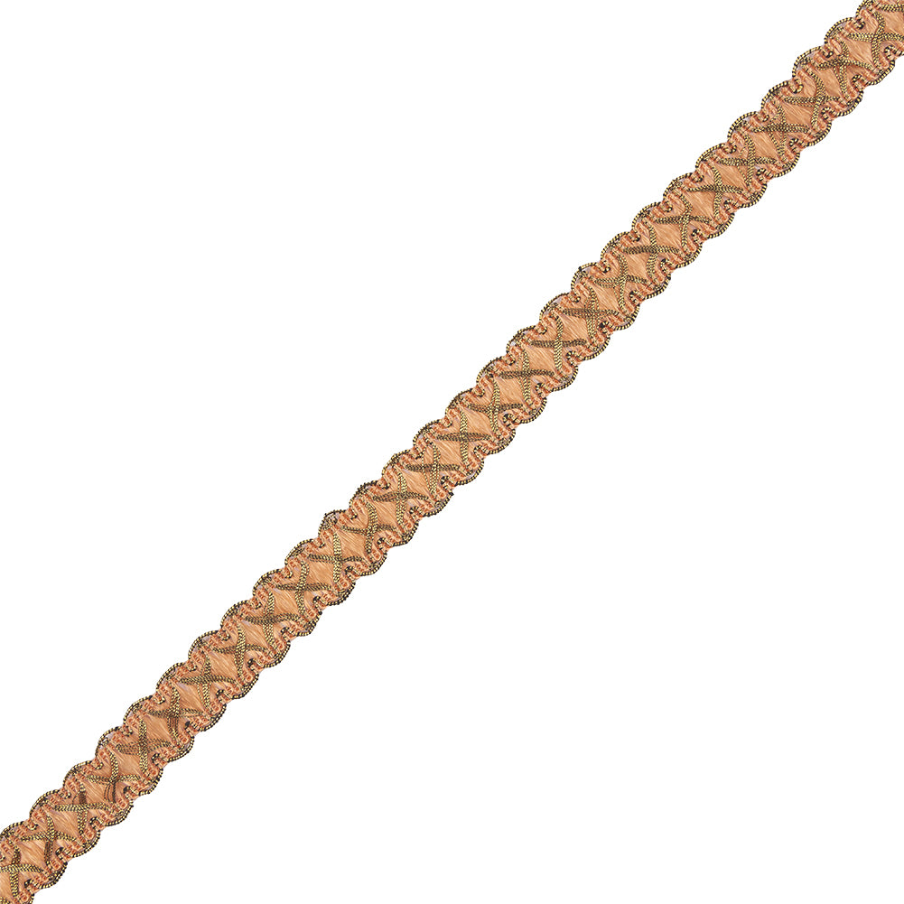 Gold/Pale Pink Metallic Braid - Joann Fabrics