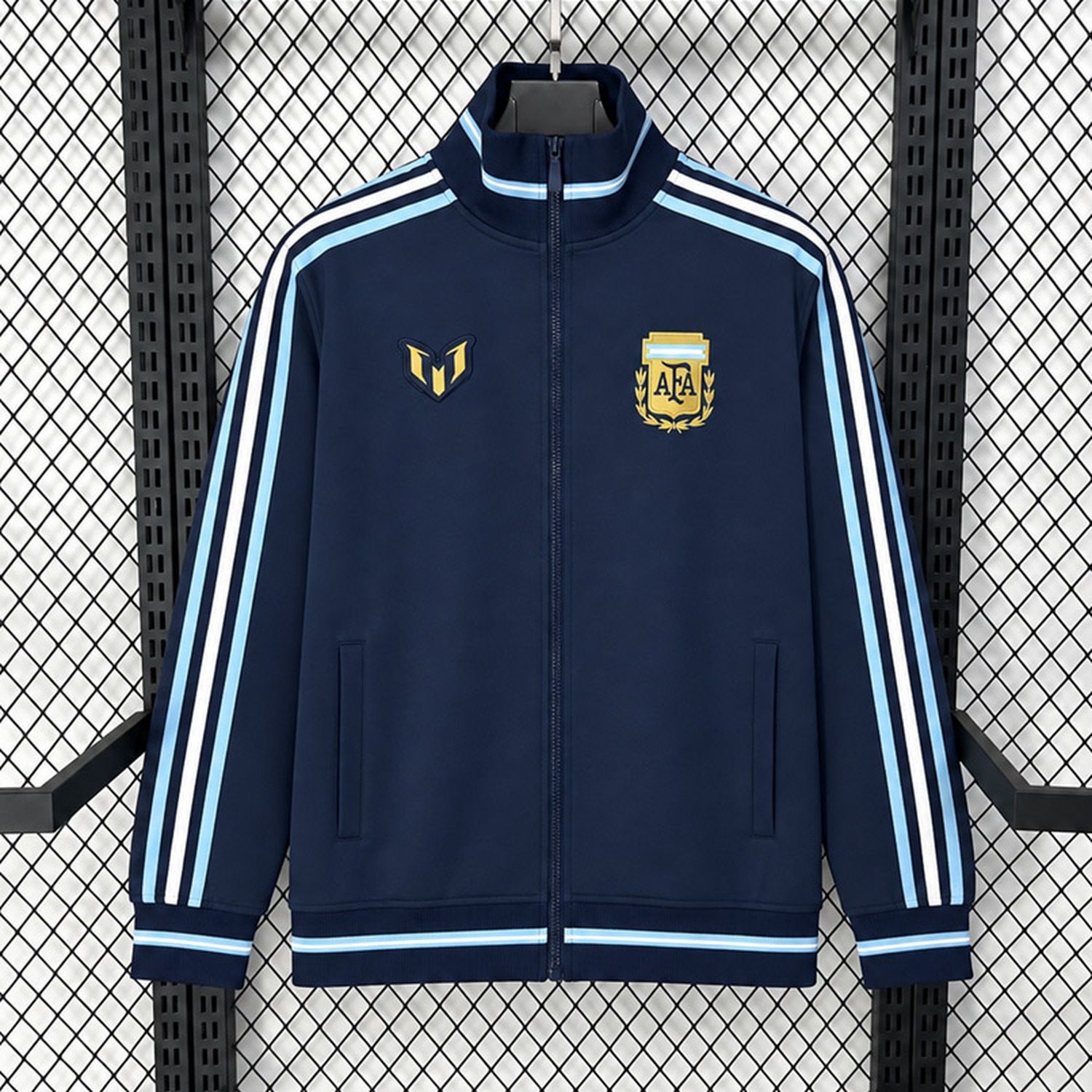 Argentina 2026 Messi Last Match Navy Blue Windbreaker Jacket - UnitedFutballJersey
