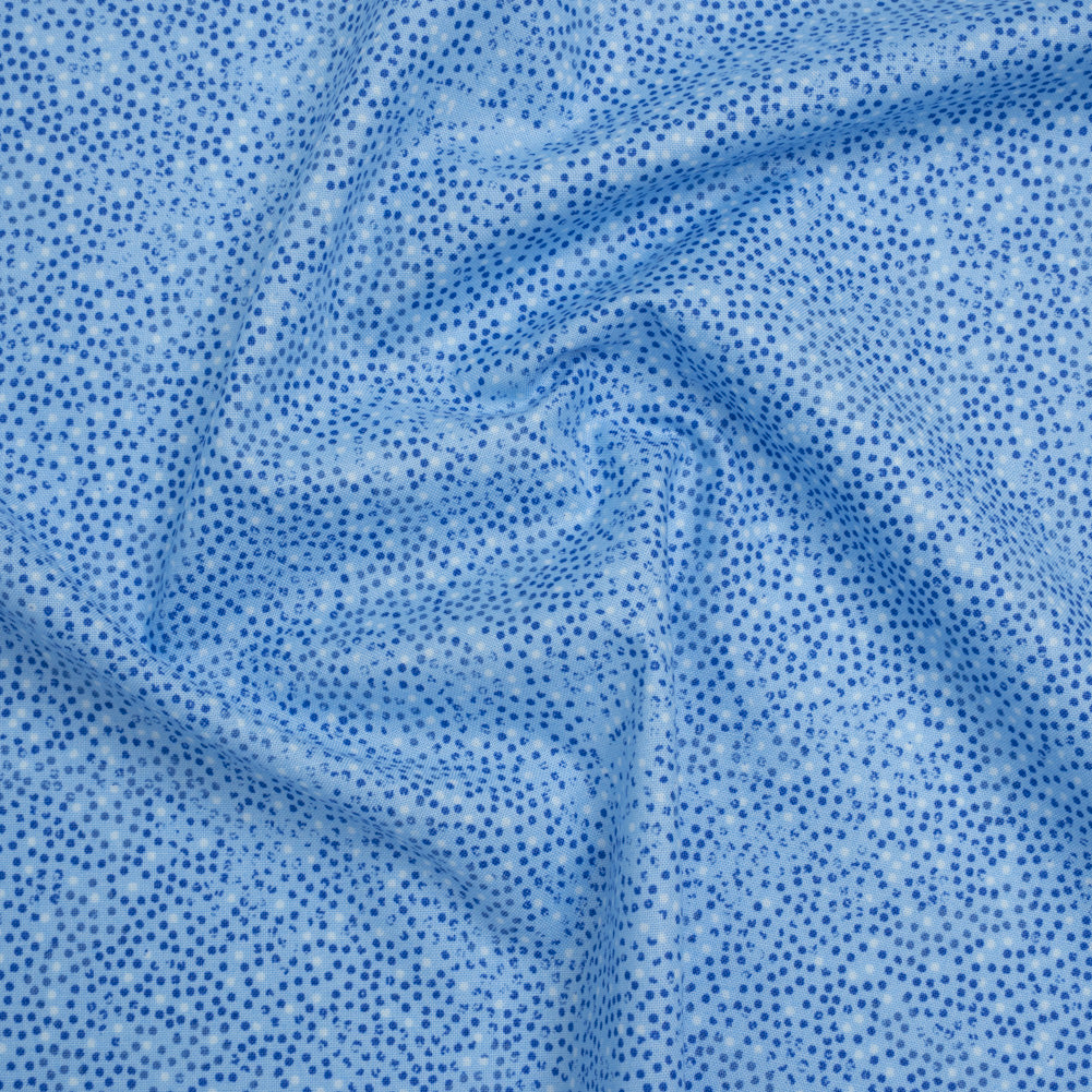 Printed Quilting Cotton by Patrick Lose for Northcott - Lapis Ditsy Dots - Tonal Trios Collection - Joann Fabrics