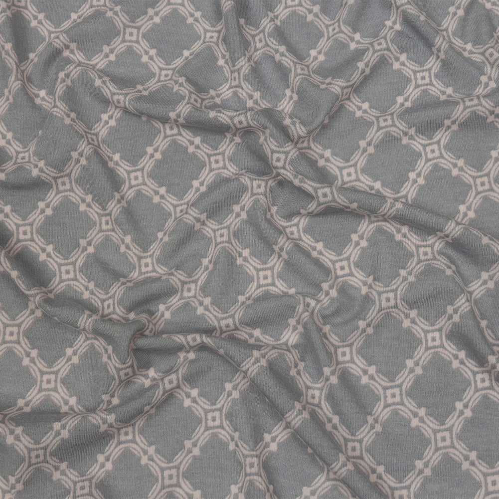 Dusty Purple and Pale Pink Decorative Lattice Polyester and Rayon Jersey - Joann Fabrics