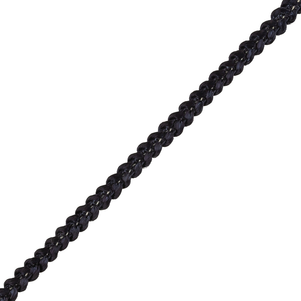 Navy and Gray Cotton Blend Braided Trim - 0.25