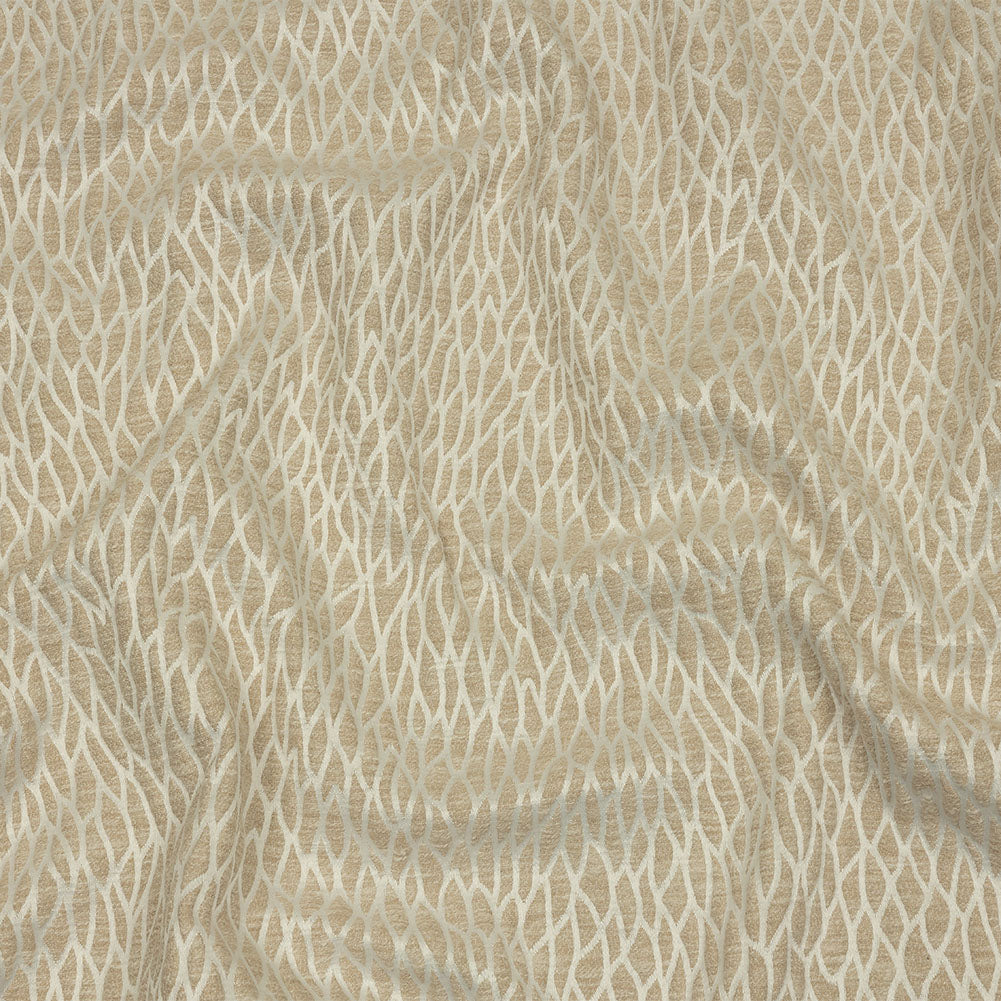 Recycled Polyester Drapery Jacquard - Champagne Stepping Stones - British Imported - Joann Fabrics