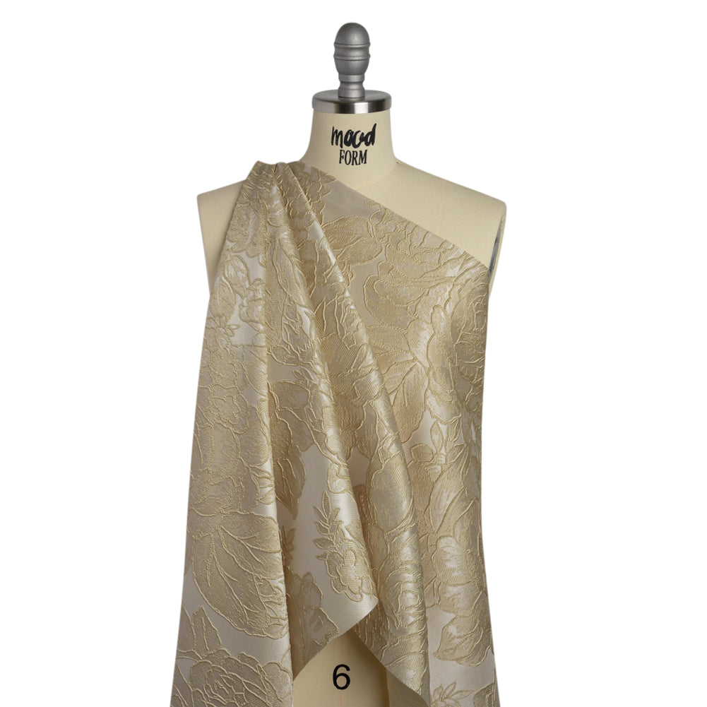 Polyester Brocade - Beige Cabbage Roses - Joann Fabrics