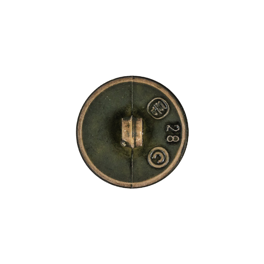 Italian Dusty Olive Knotted Leather-Look Shank Back Plastic Button - 28L/18mm - Joann Fabrics