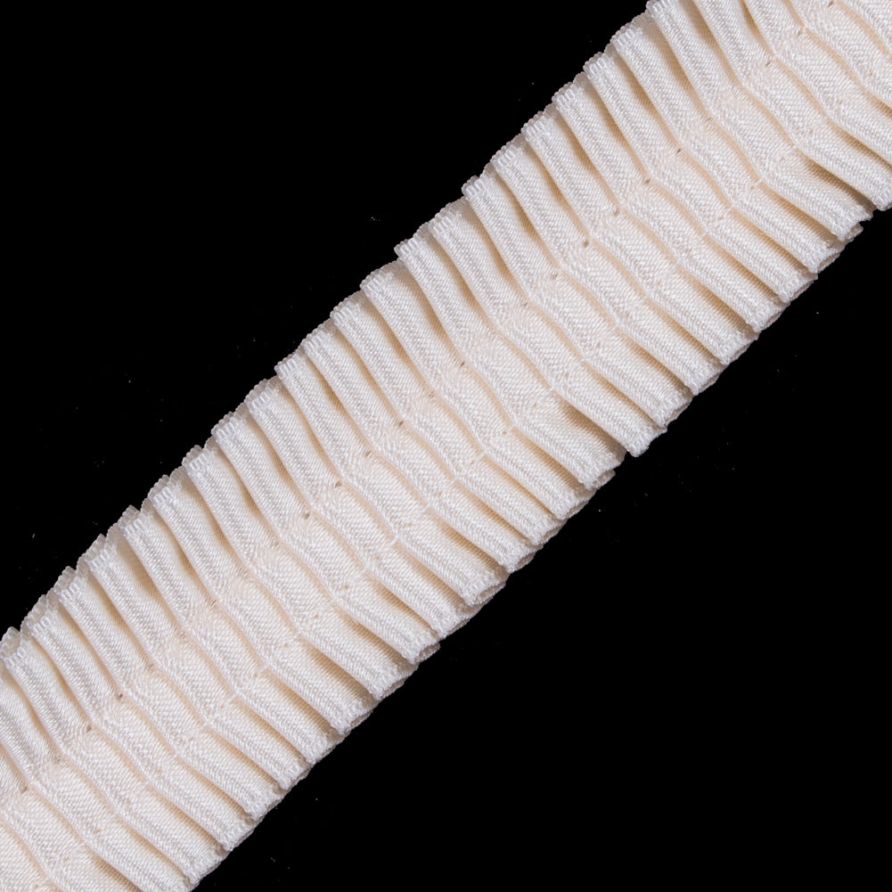 Italian Ivory Deep Knife Pleated Trimming - 1