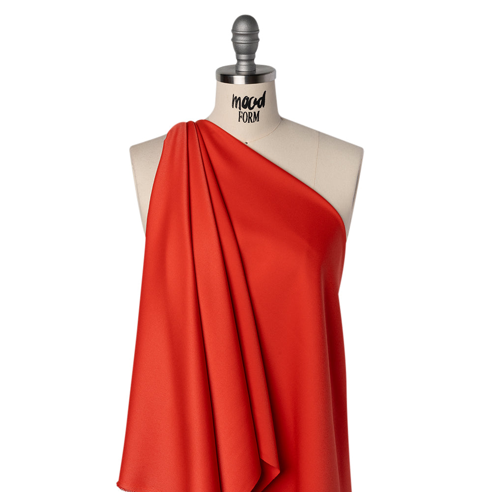Satin Faced Polyester Crepe by Trina Turk - Radcliffe Red - Designer Deadstock - Joann Fabrics
