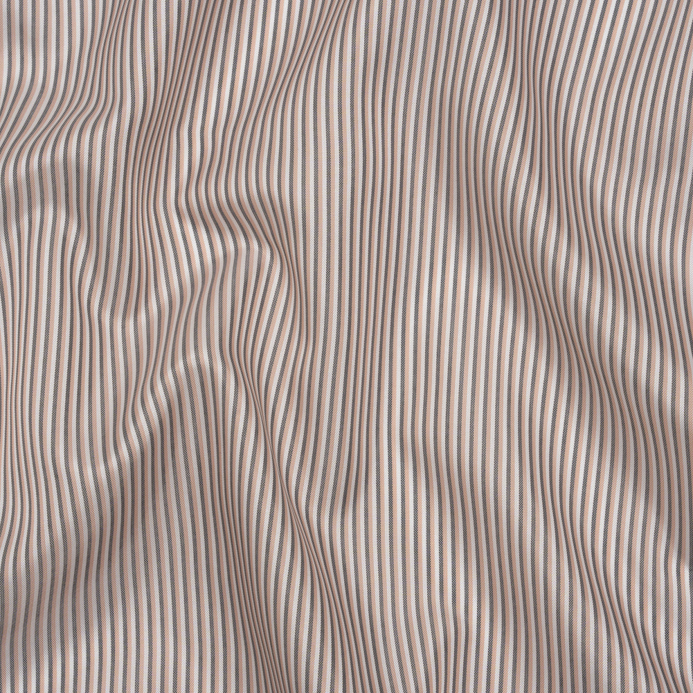 Polyester Lining - Pink, White and Gray Shadow Stripes - Deadstock - Joann Fabrics