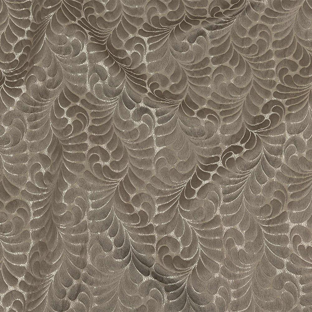 Satin-Faced Jacquard - Slate Fern Leaves - British Imported - Joann Fabrics