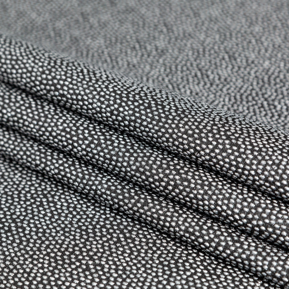 Metallic Silver on Black Abstract Luxury Brocade - Joann Fabrics