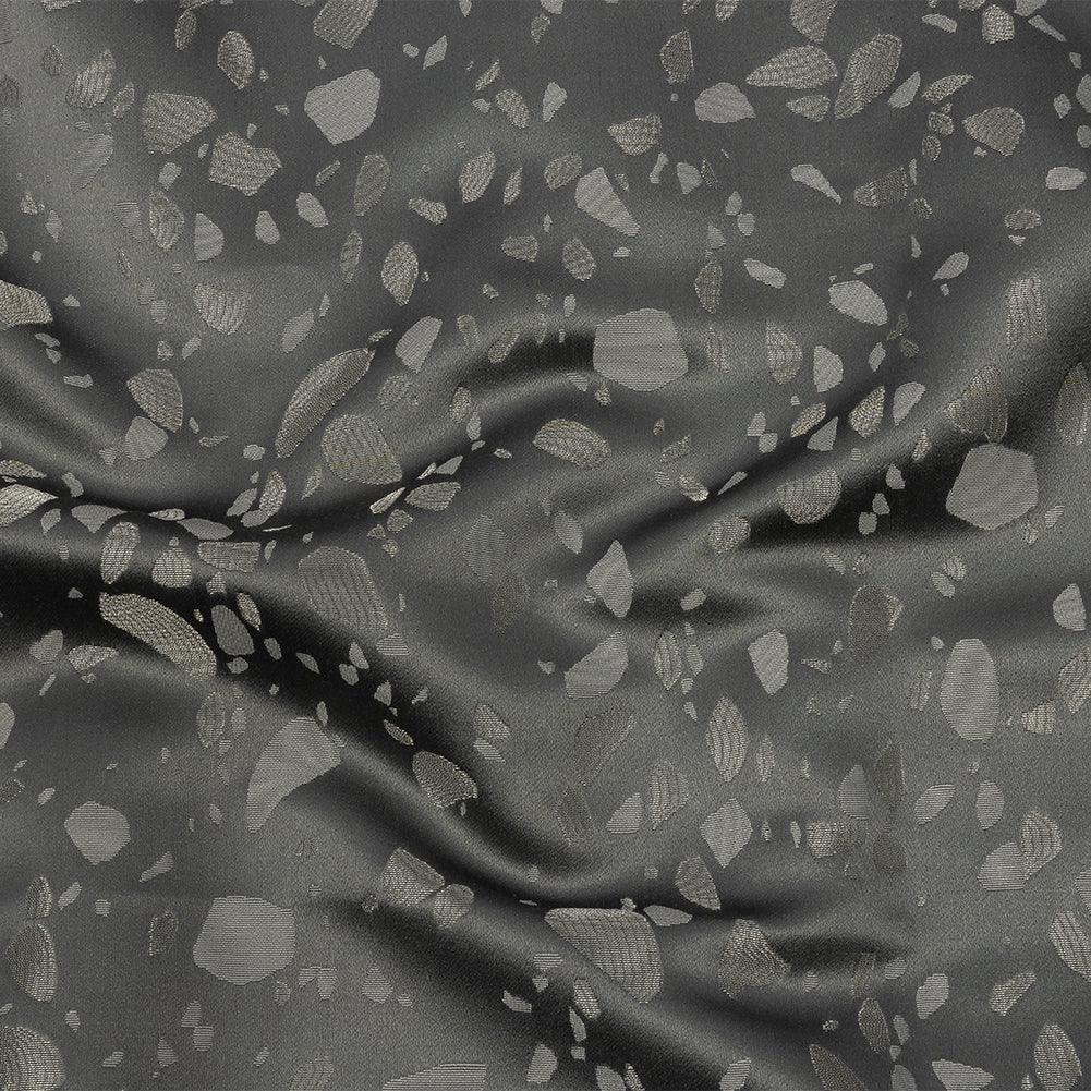 Metallic Satin-Faced Drapery Jacquard - Slate Pebbles - British Imported - Joann Fabrics