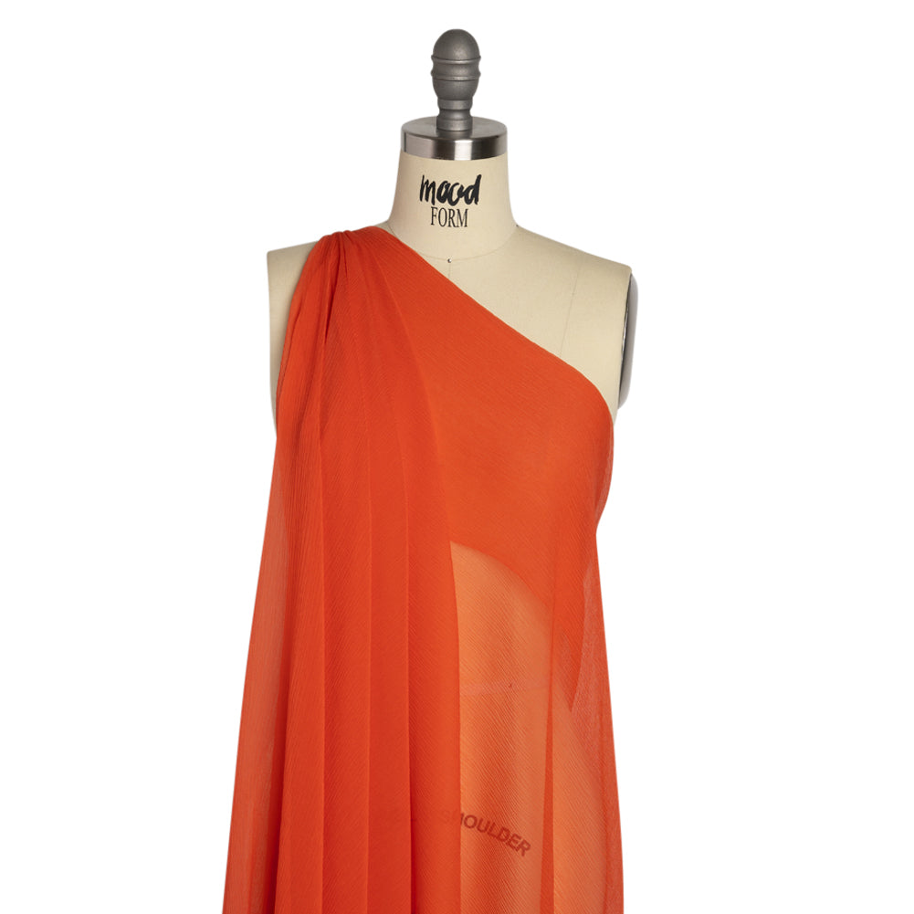 Crinkled Silk Chiffon - Mandarin - Premium Collection - Joann Fabrics