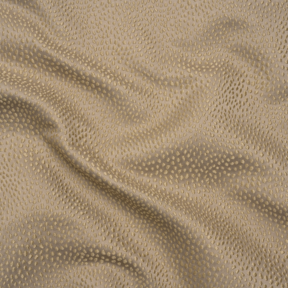 Recycled Polyester Jacquard - Taupe Little All-Over Spots - British Imported - Joann Fabrics