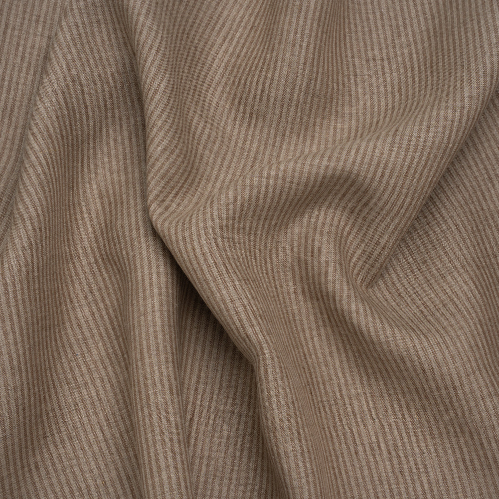 Medium Weight Linen Woven - Tan and Oatmeal Candy Stripes - Joann Fabrics