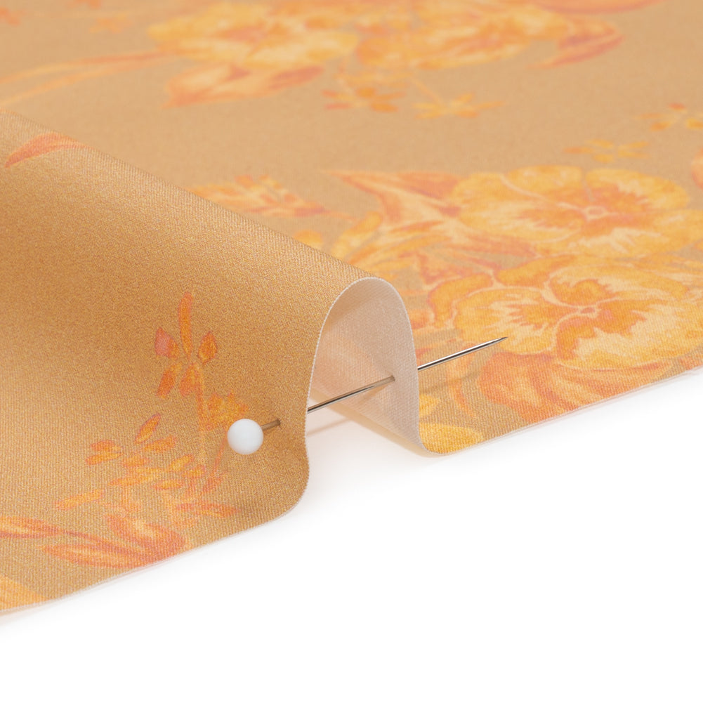 Stretch Cotton Poplin Print - Beige and Yellow Floral - Mood Exclusive Easy Eleanor - Joann Fabrics
