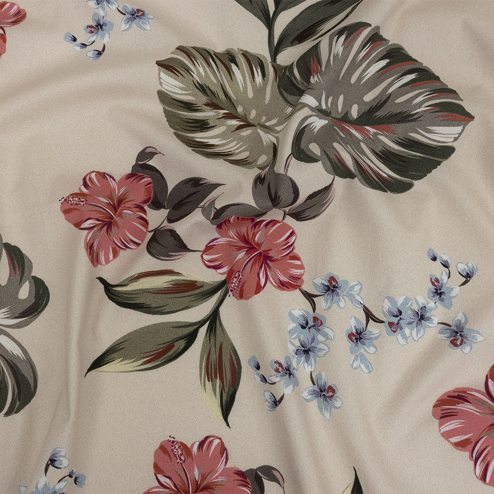 Mood Exclusive Whitecap Gray Painted Paradise Stretch Cotton Twill - Joann Fabrics