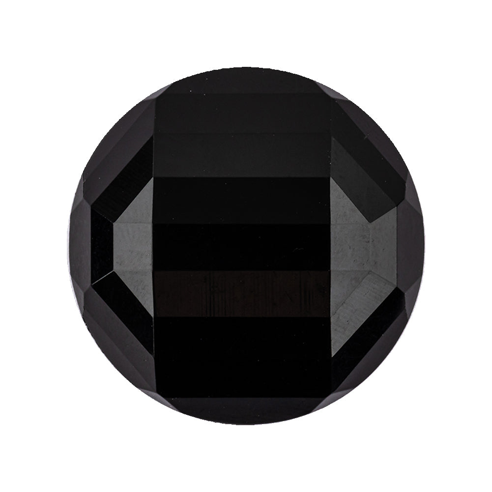 Italian Black Faceted Geometric Convex Shank Back Button - 44L/28mm - Joann Fabrics