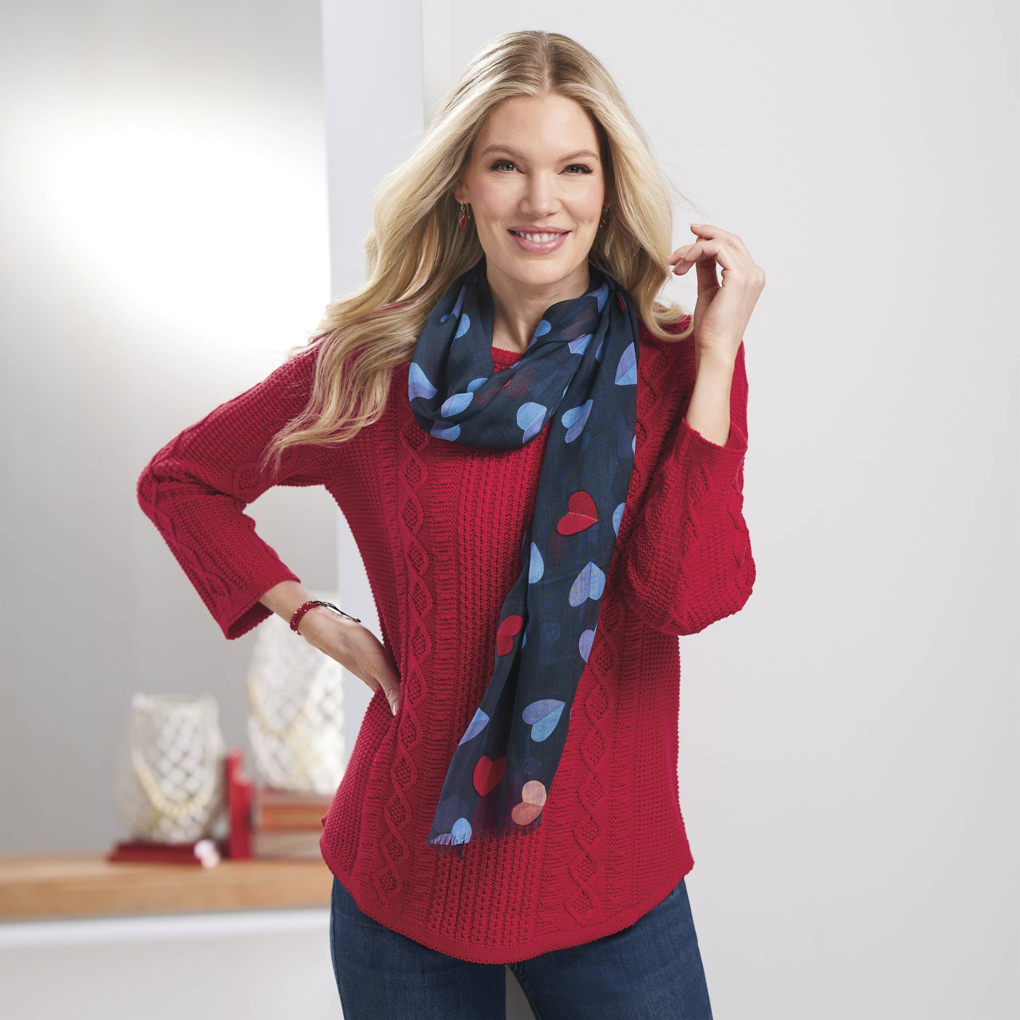 Paper Hearts Scarf - Northstyle Catalog