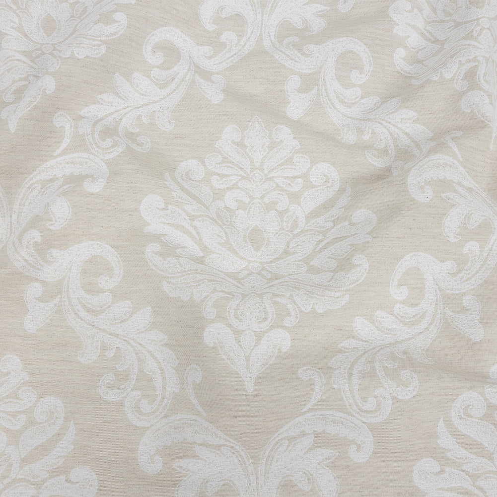 Ivory and White Damask Double Wide Drapery Jacquard - Joann Fabrics
