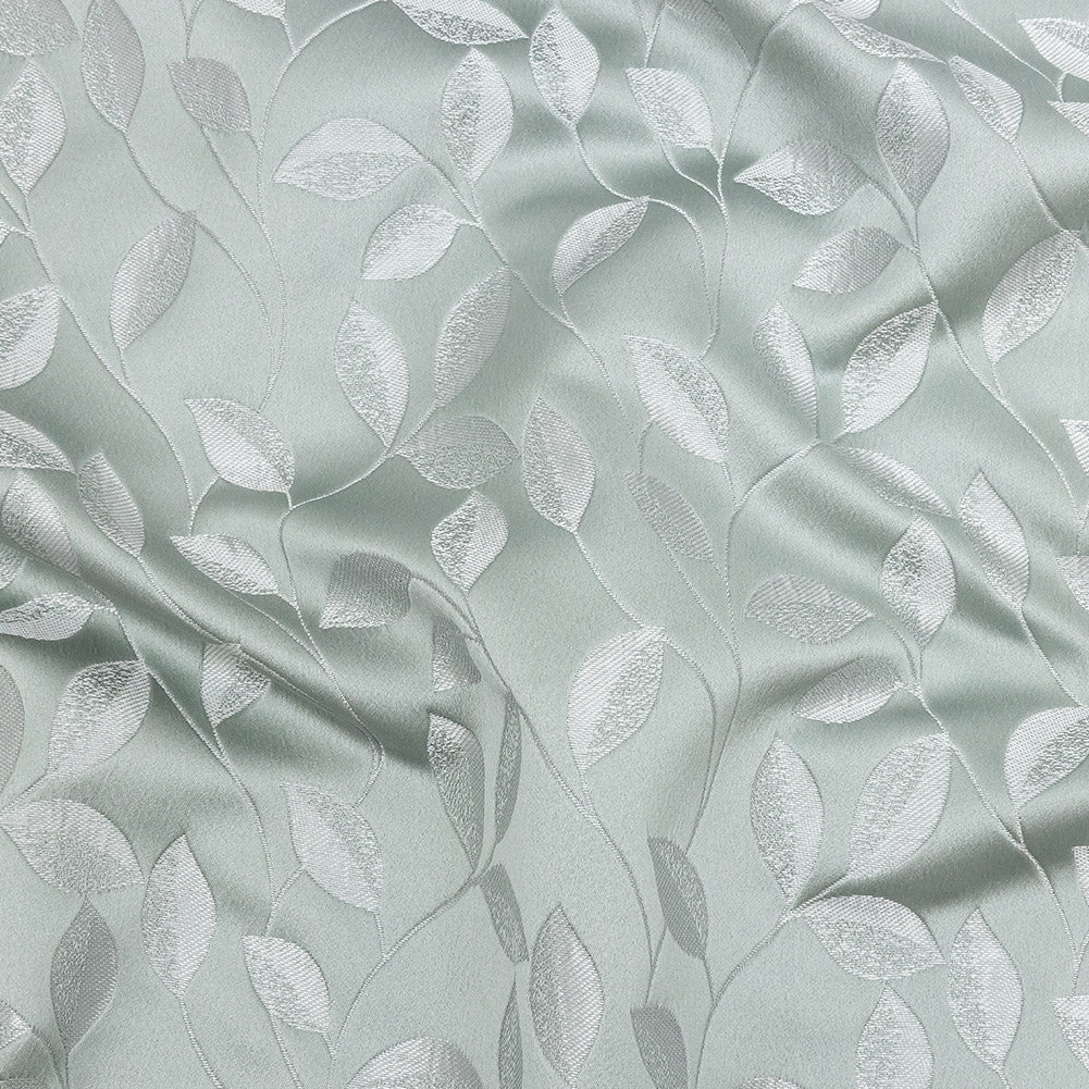 Satin-Faced Jacquard - Seafoam Foliage - British Imported - Joann Fabrics
