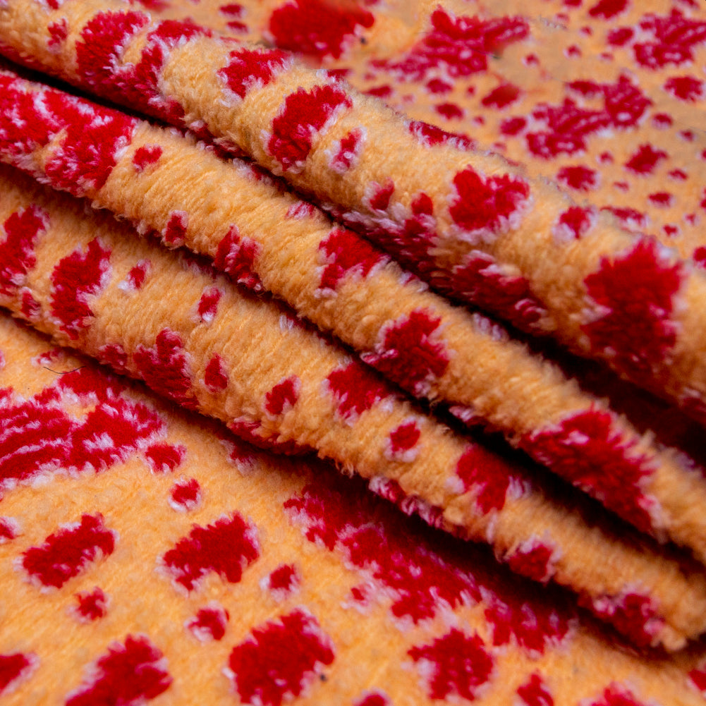 Italian Orange and Red Chunky Wool Knit - Joann Fabrics
