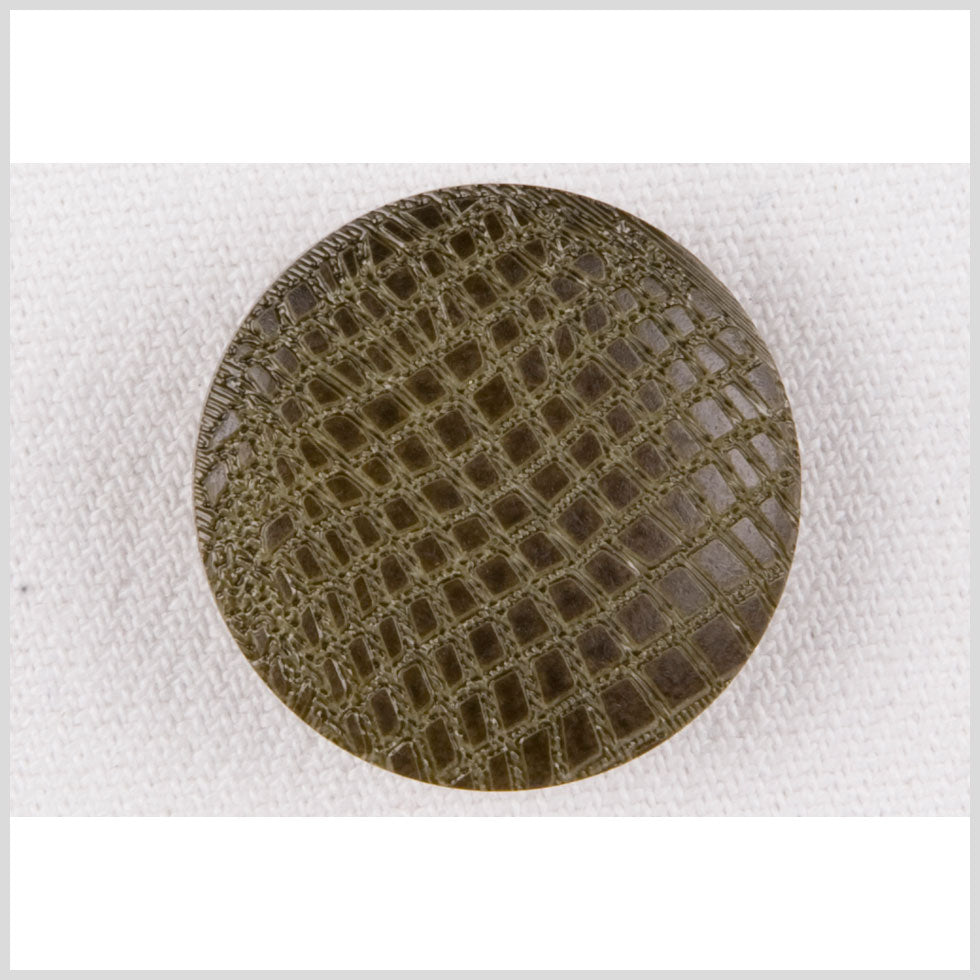 Olive Alligator Pattern Shank Back Plastic Button - 36L/23mm - Joann Fabrics