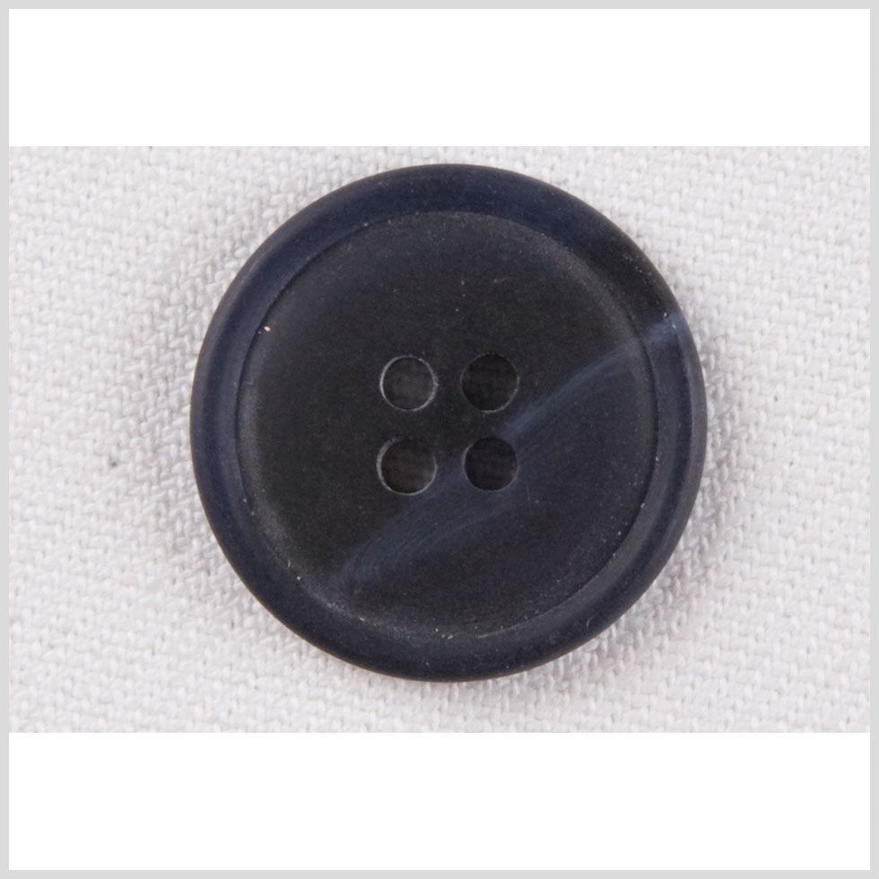 Plastic 4-Hole Button - 28L/18mm - Navy Blue Swirl Narrow Rim - Joann Fabrics