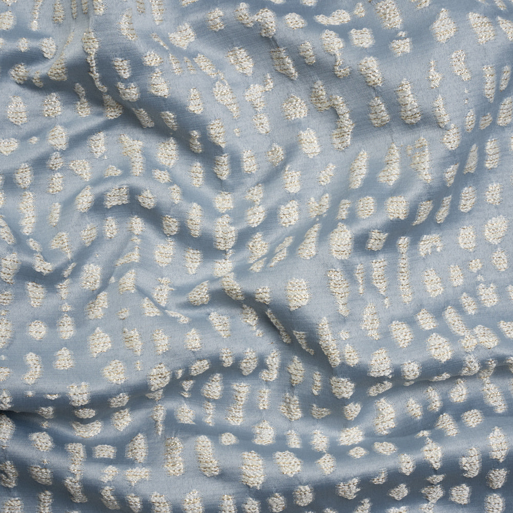 Metallic Drapery Jacquard - Wedgewood Spotted Abstract - British Imported - Joann Fabrics