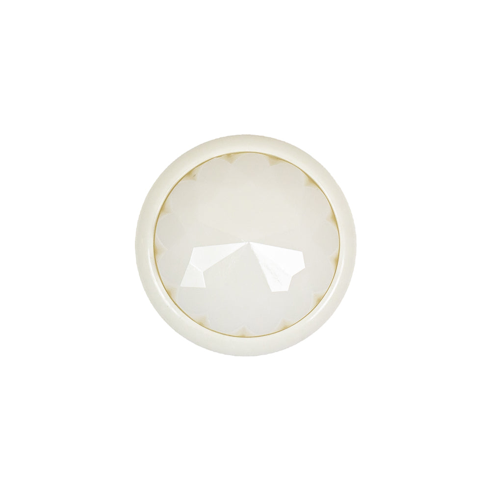 Italian White Faceted Dome Self Back Plastic Button - 30L/19mm - Joann Fabrics