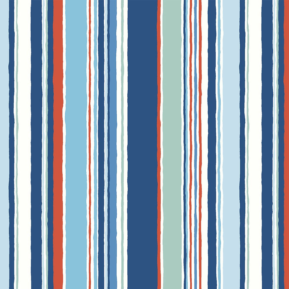 Liberty Art Fabrics Blue and Red Deckchair Stripes Lasenby Quilting Cotton - Joann Fabrics
