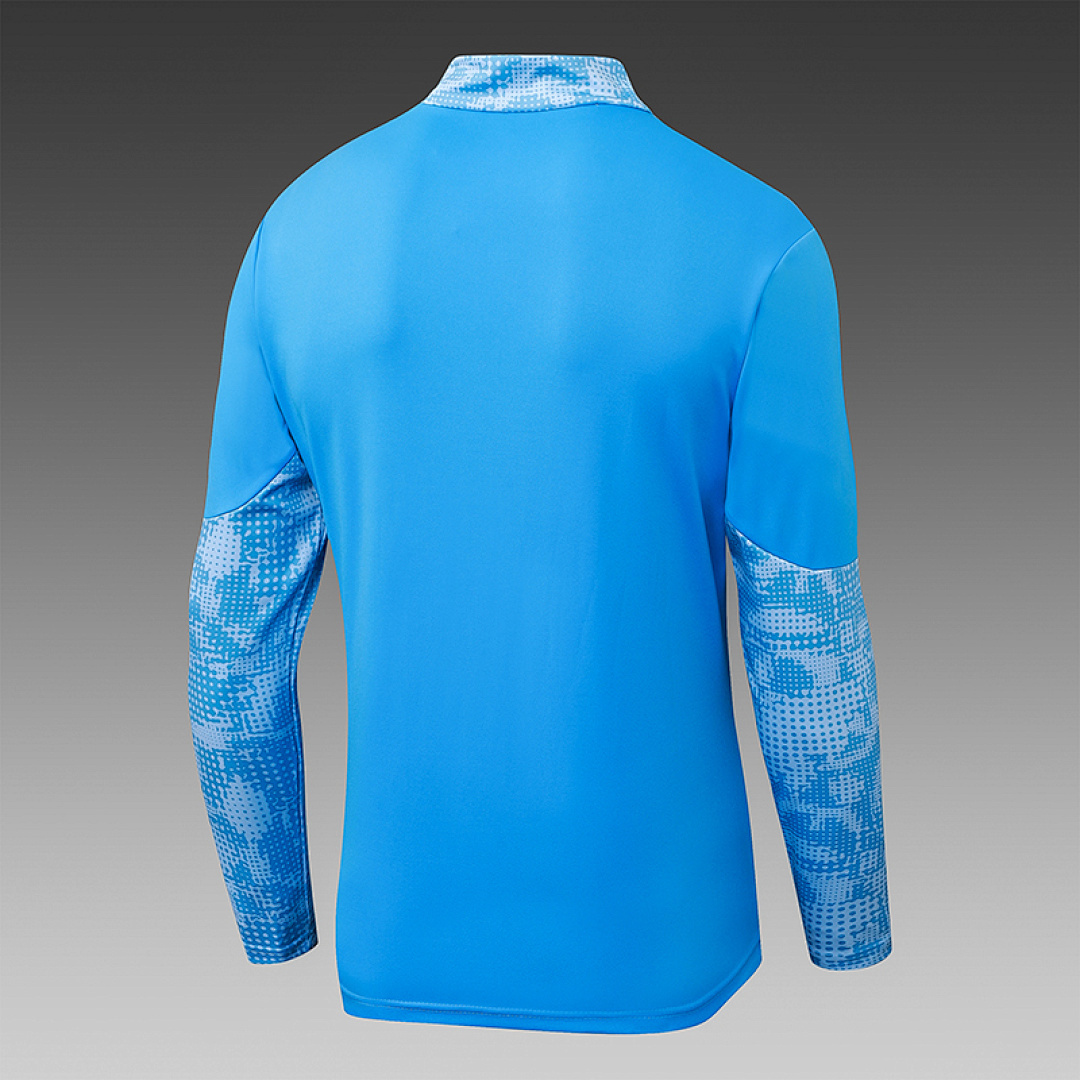 2025/2026 Manchester City Half-Pull Training Suit Bule Football Shirt 1:1 Thai Quality Set