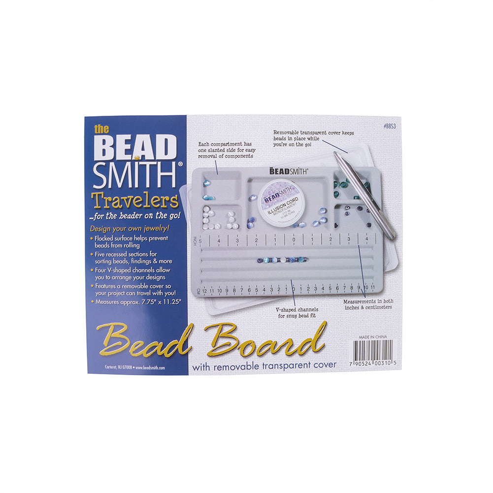 Mini 3 Channel Bead Board With Lid - 7.75